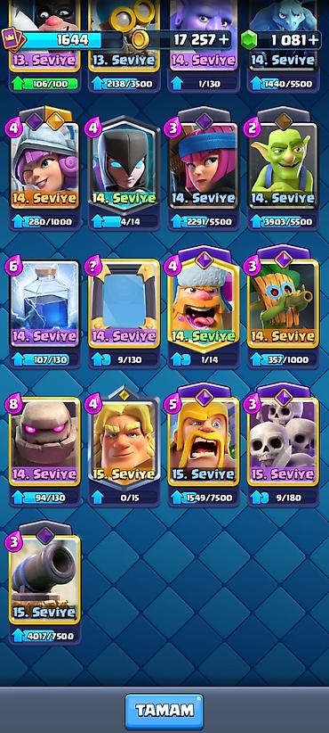 sandıqca: Clash Royale hesabı – geniş emosiya kolleksiyası və resurslarla - — 6