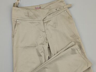 białe spodnie materiałowe: Material trousers, S (EU 36), condition - Very good