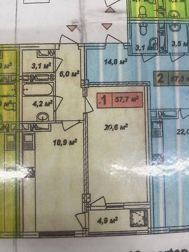 nerimanovda kiraye evler 2026: 1 otaqlı, Yeni tikili, 57 kv. m — 4