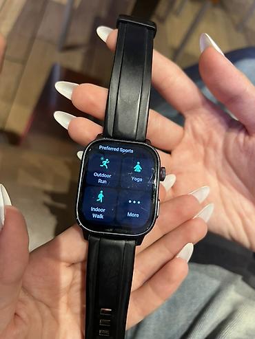 iphone saatlar: İşlənmiş, Smart saat, Smart, Sensor ekran, rəng - Qara — 2