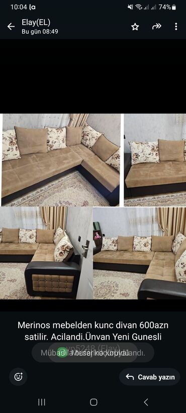 güneş panel: Künc divan