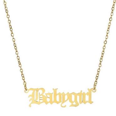 Цепочки: Цепочка Ц, ожерелье из нержавеющей стали, с надписью. Цена за 1 шт — 4