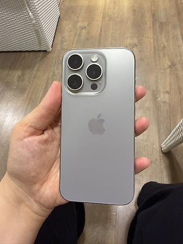 prodat iphone: IPhone 15 Pro, 256 GB, Natural Titanium, Barmaq izi, Face ID — 2