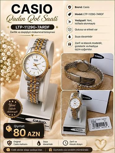 CASIO Qadın Qol Saatı – LTP-1129G-7ARDF - Brend: Casio - Model lalafo.az -da CASIO Qadın Qol Saatı – LTP-1129G-7ARDF - Brend: Casio - Model