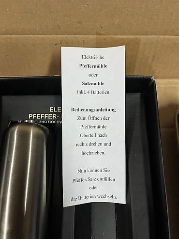Ostali kuhinjski aparati: Električne mlinice za so i biber – set od 2 komada - Kućište od — 6