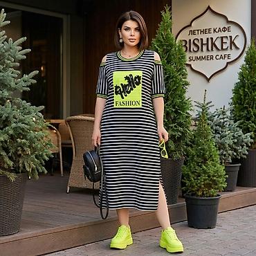 nike tech flecce: Повседневное платье, Лето, Длинная модель, Трикотаж, Прямое, 2XL, 3XL, 4XL — 1