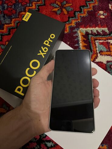 берекет грант телефон: Poco X6 Pro 5G, Колдонулган, 256 ГБ, түсү - Боз, 2 SIM