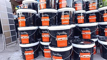 Акриловая краска: Краска фасадная Apollo Paint FACADE 25 кг на 150 квадратных метров - — 1