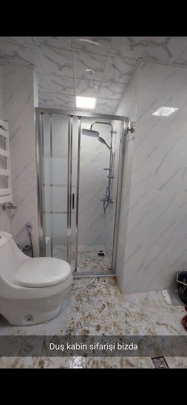 Duş kabinaları, arakəsmələr: Yeni Üstü açıq kabina, Künc üçün, Pulsuz çatdırılma — 13