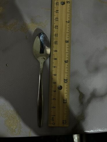 Qaşıqlar: Metal çay qaşıqları dəsti - Material: paslanmayan polad (parlaq — 3