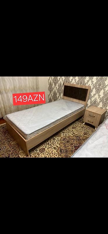 Çarpayılar: Məhsul: Tək nəfərlik çarpayı və döşək dəsti - Ölçü: tək nəfərlik — 23