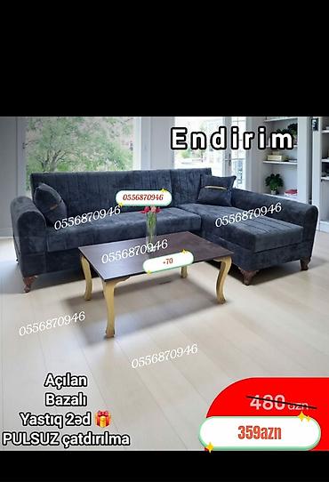 divan gence: Künc divan, Qonaq otağı üçün, Vеlur parça, Bazalı, Açılan, Kitab — 1
