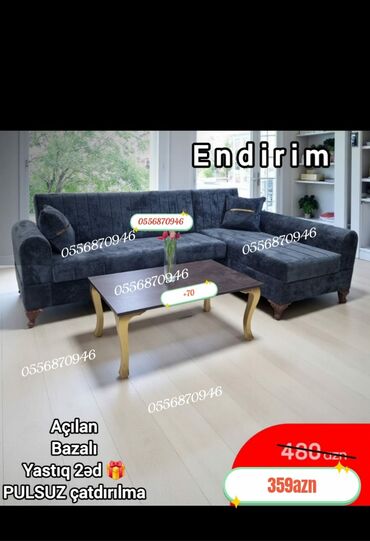 Divanlar: Künc divan, Yeni, Açılan, Bazalı, Parça, Şəhərdaxili pulsuz çatdırılma — 16