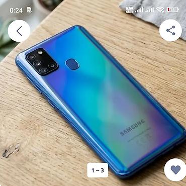 Samsung Galaxy A21S, Б/у, 64 ГБ, цвет - Синий, 2 SIM