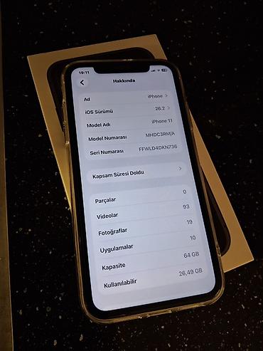 iphone 11 xirdalan: IPhone 11, 64 GB, Ağ, Simsiz şarj, Sənədlərlə, Face ID — 4