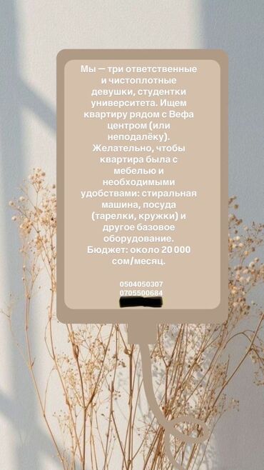 снять квартиру на долгий срок в токмаке: Ищем срочно