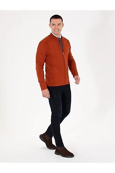кардиган ош: Мужской свитер, L, Pierre Cardin, Новый, цвет - Оранжевый — 3