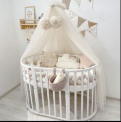 Ev üçün dekor: Oğlan və qız üçün, Yumru, Beşik, Dəst ilə, Matras ilə, Yellənmə mexanizm ilə