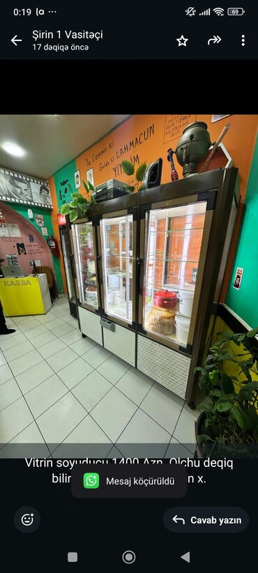 et ucun vitrin soyuducular: Vitrin soyuducu 1400 Azn. Olchu deqiq bilinmir. Unvan Baki. Shirin x