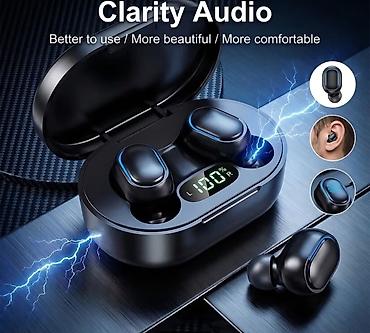 ses dinleyici cihaz: Yeni Simsiz (Bluetooth) Qulaqcıqlar, rəng - Qara — 4