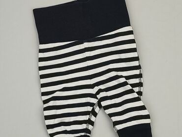 legginsy czarno białe paski: Spodnie dresowe, 0-3 m, stan - Bardzo dobry