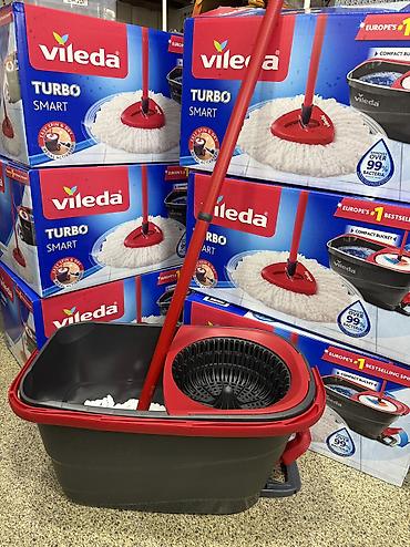 Хозтовары: Набор для уборки Vileda Turbo Smart — компактная система с шваброй и — 2