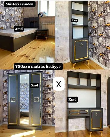 Детская мебель: Uşaq/yeniyetmə otağı üçün tam dəst mebel Dəst tərkibi: - Tək nəfərlik — 1