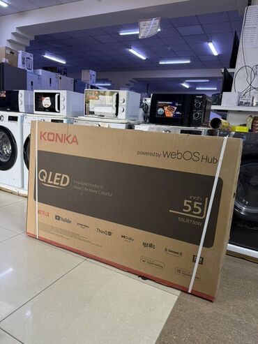 lcd мониторы: Телевизор KONKA QLED 55" (модель 55LR730W), платформа webOS Hub