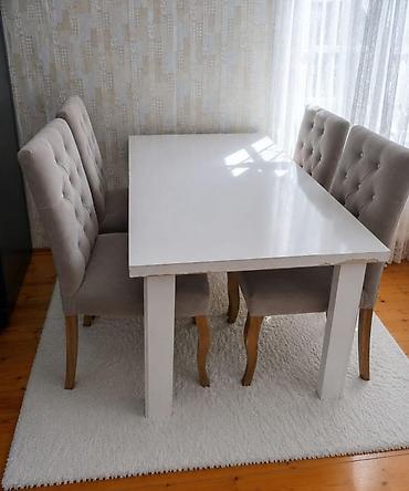 Digər mebel: RumiMasa 4stulla satılır 170₼. Açılmır. Ünvan Raman &Rumi — 1