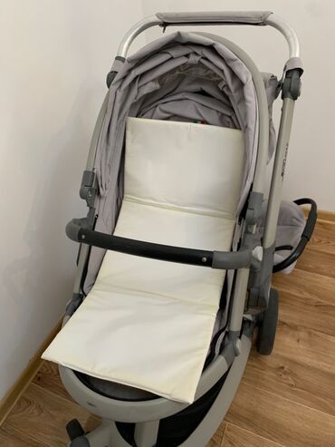 Коляски: Коляска, цвет - Серебристый, Б/у — 5