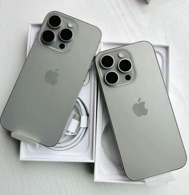 Apple iPhone: IPhone 15 Pro Max, Новый, 512 ГБ, Защитное стекло, Кабель, Коробка, В рассрочку, 100 %