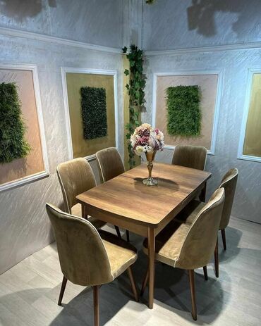 Setovi stolova i stolica: Trpezarijski set – sto sa 6 stolica - Moderan pravougaoni sto sa — 7