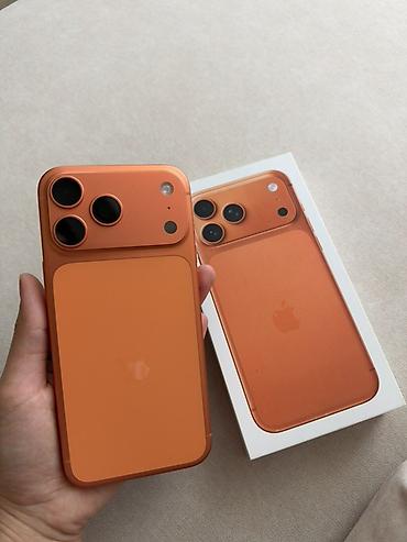 IPhone 17 Pro Max, Б/у, 512 ГБ, Оранжевый, Защитное стекло, Чехол, Коробка, 92 %