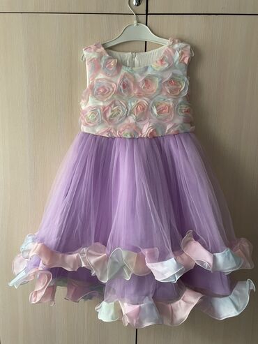 национальная платья для девочек: Детское платье, цвет - Фиолетовый