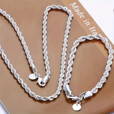 pantalone s: Set: Bracelet, Necklace, Material: Stainless steel