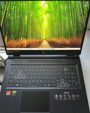 мощный игровой ноутбук дешево: Ноутбук, Acer, 16 ГБ ОЭТ, AMD Ryzen 7, 17.3 ", Колдонулган, Жумуш, окуу үчүн, эс тутум SSD