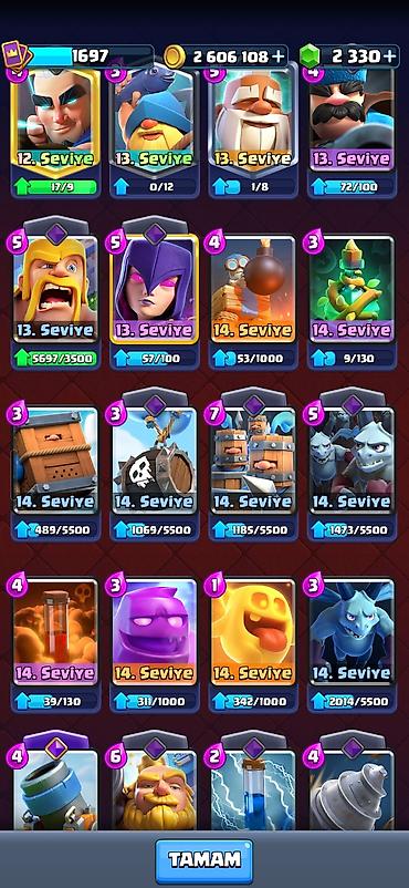 İncəsənət və kolleksiyalar: Clash royale hesabı. Hesabda 2 milyon altın və 2 min elmas var — 6