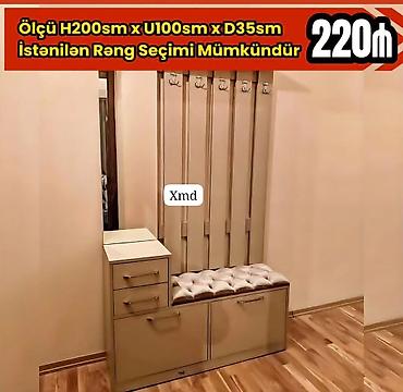 вешалка в прихожей: Dəhliz üçün çoxfunksiyalı askılıq və oturacaqlı şkaf dəsti — 1