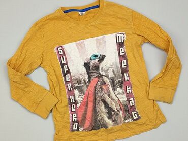 żółty sweterek dla dziewczynki: Sweatshirt, 5-6 years, 110-116 cm, condition - Good
