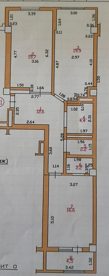 Квартиры: 3 комнаты, 82 м², Джал-29 Элитка, 8 этаж, Евроремонт — 3