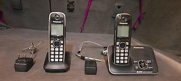Məişət texnikası: Panasonic stasionar ev telefonu. Gələn zəngləri göstərir, avtomatik — 1