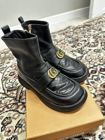 Ботинки, 34, 33, 34.5, Gucci, Б/у, цвет - Черный