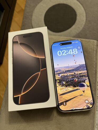 dubay iphone qiymetleri: IPhone 16 Pro, 256 GB, Desert Titanium, Face ID, Sənədlərlə