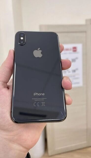 Apple iPhone: IPhone X, Б/у, 64 ГБ, Black Titanium, Чехол, 100 %