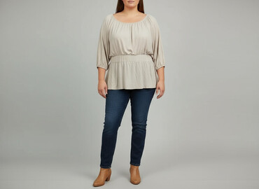 bluzki w serek plus size: Bodyflirt, Жіноча блуза, розмір 4XL