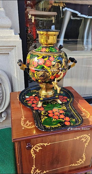 Самовары: Xoxlama naxışlı samovar dəsti - Klassik rus üslubunda incə əl işləri — 1