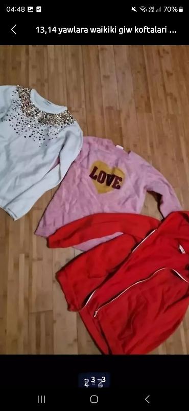 детские вещи 12 лет: Waikiki uşaq-gənc geyim dəstləri (13-14 yaş) - İsti, qışlıq pijama — 4