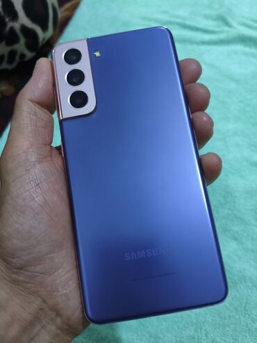 Samsung: Samsung Galaxy S21 5G, Б/у, 256 ГБ, цвет - Синий, 1 SIM, eSIM