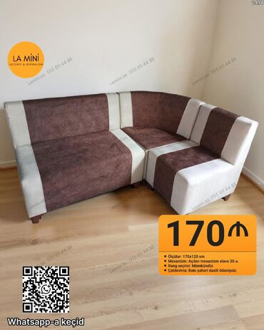 турба аз баку: Künc yumşaq dəst – LA MiNi - Ölçülər: 170 x 120 sm - Mexanizm: açılan