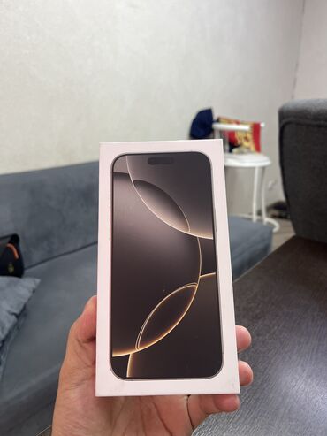 Apple iPhone: IPhone 16 Plus, Новый, 512 ГБ, Natural Titanium, Чехол, Кабель, 100 %